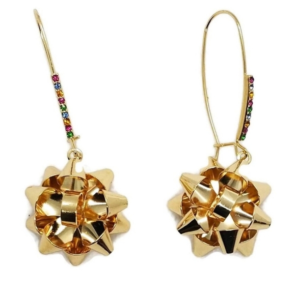 Betsey Johnson Bow Earrings - Picture 2 of 2
